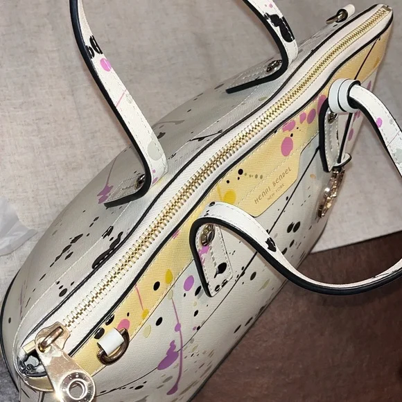 Henri Bendel West 57th Ltd Edition Splatter Paint Satchel Bag - Picture 6 of 14